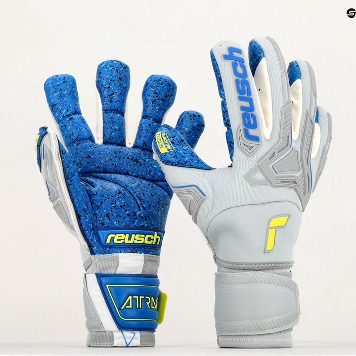 Rękawice bramkarskie Reusch Attrakt Freegel Fusion Ortho-Tec Goaliator vapor gray/safety yellow/blue 9