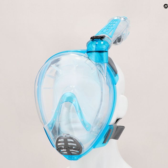 Maska pełnotwarzowa do snorkelingu Cressi Duke Dry Full Face clear/aquamarine 4