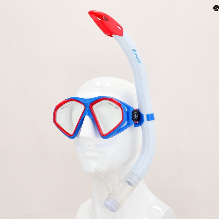 Zestaw do snorkelingu Aqualung Hawkeye Combo white/blue/red 13