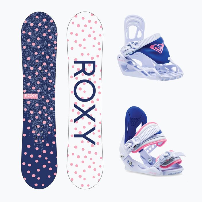 Deska snowboardowa dziecięca ROXY Poppy Package + wiązania 7