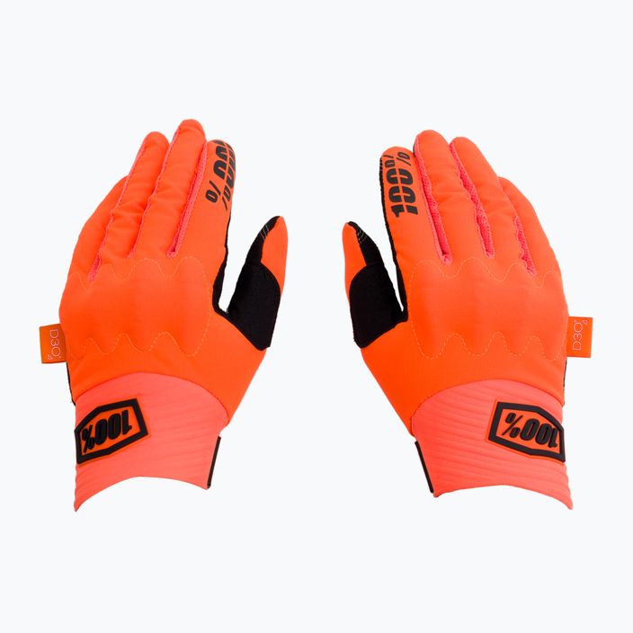 Rękawiczki rowerowe 100% Cognito fluorescent orange/black 3