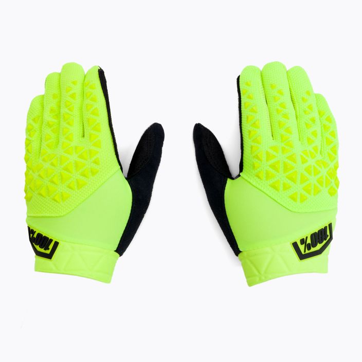 Rękawiczki rowerowe 100% Geomatic fluorescent yellow 3