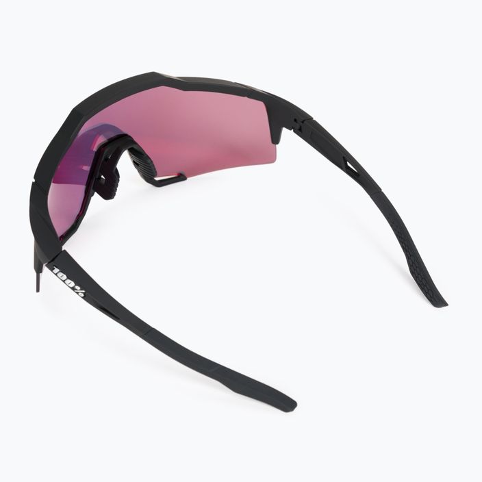 Okulary przeciwsłoneczne 100% Speedcraft soft tact black/hiper red 2