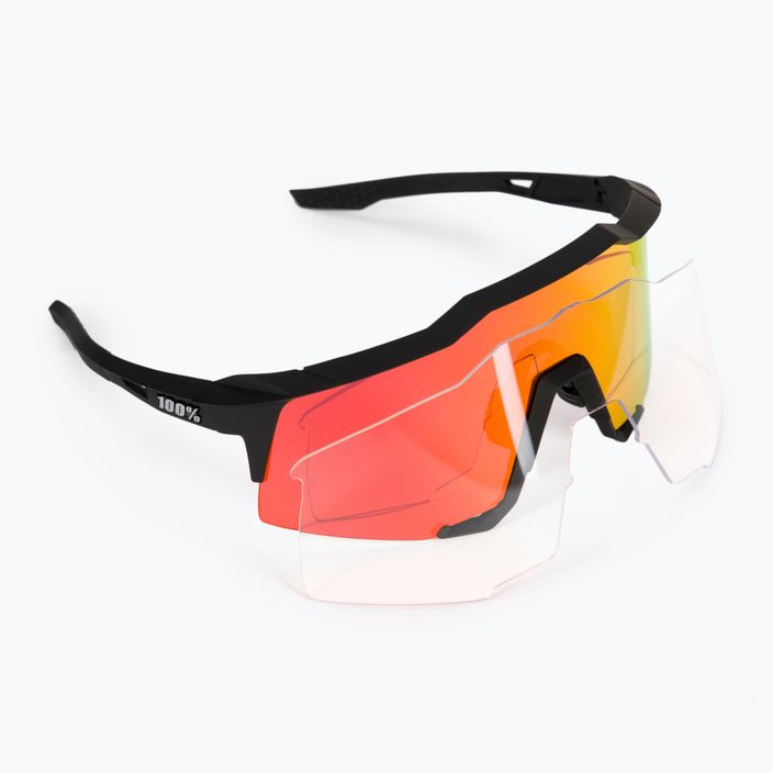 Okulary przeciwsłoneczne 100% Speedcraft soft tact black/hiper red 6