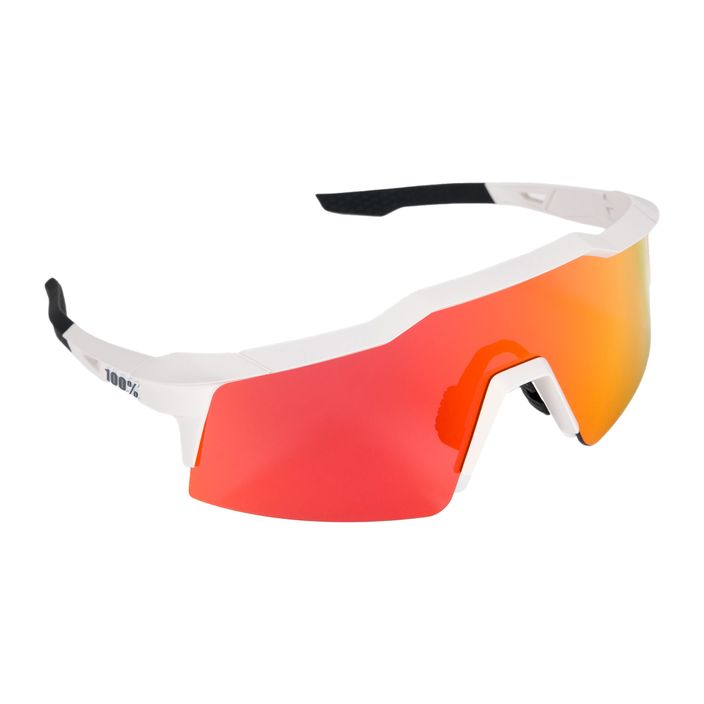 Okulary przeciwsłoneczne 100% Speedcraft Sl Multilayer Mirror Lens soft tact off white/hiper red
