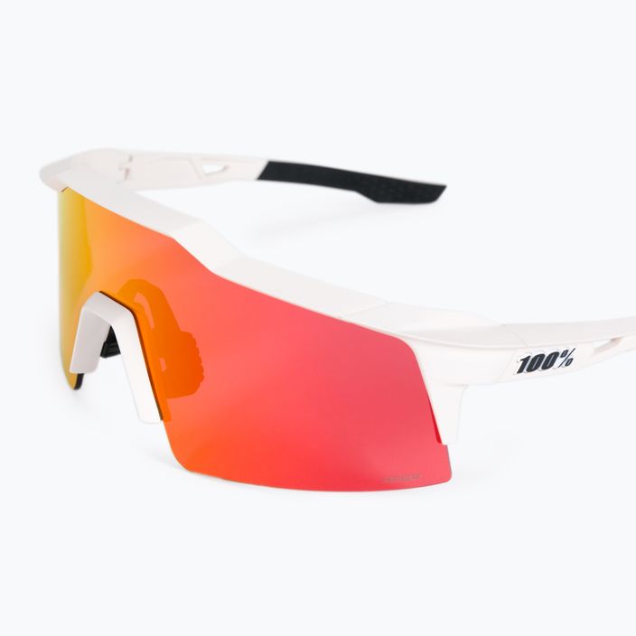 Okulary rowerowe 100% Speedcraft Sl Multilayer Mirror Lens soft tact off white/hiper red 5