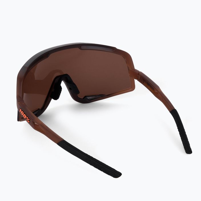Okulary przeciwsłoneczne 100% Glendale Mirror Lens matte translucent brown fade/hiper silver 2
