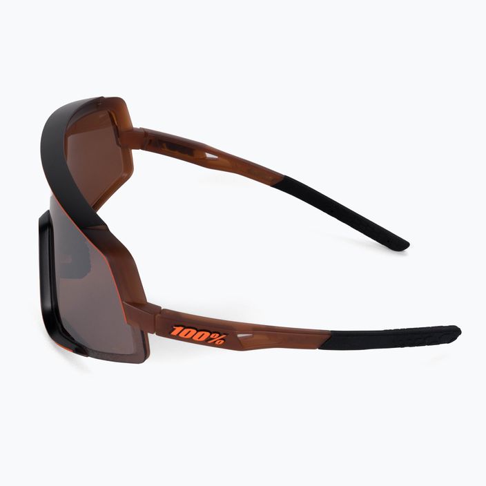Okulary przeciwsłoneczne 100% Glendale Mirror Lens matte translucent brown fade/hiper silver 4