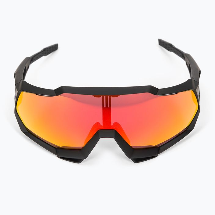 Okulary przeciwsłoneczne 100% Speedtrap soft tact black/hiper red 3