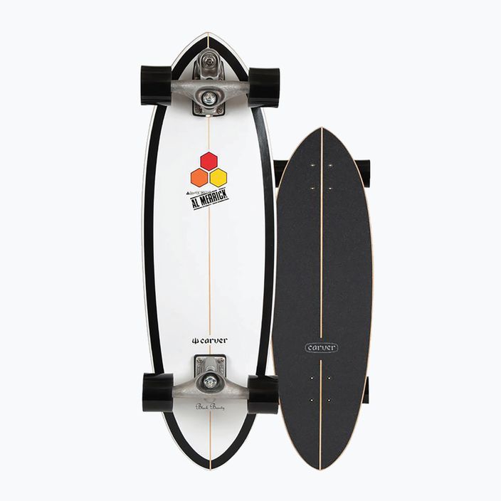Deskorolka surfskate Carver C7 Raw 31.75" CI Black Beauty 2019 Complete biało-czarna C1013011020 8