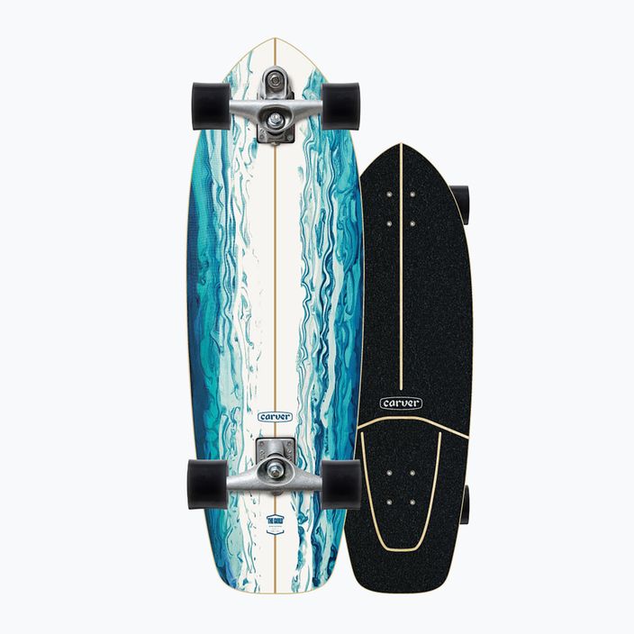 Deskorolka surfskate Carver C7 Raw 31" Resin 2022 Complete niebiesko-biała C1013011135 8