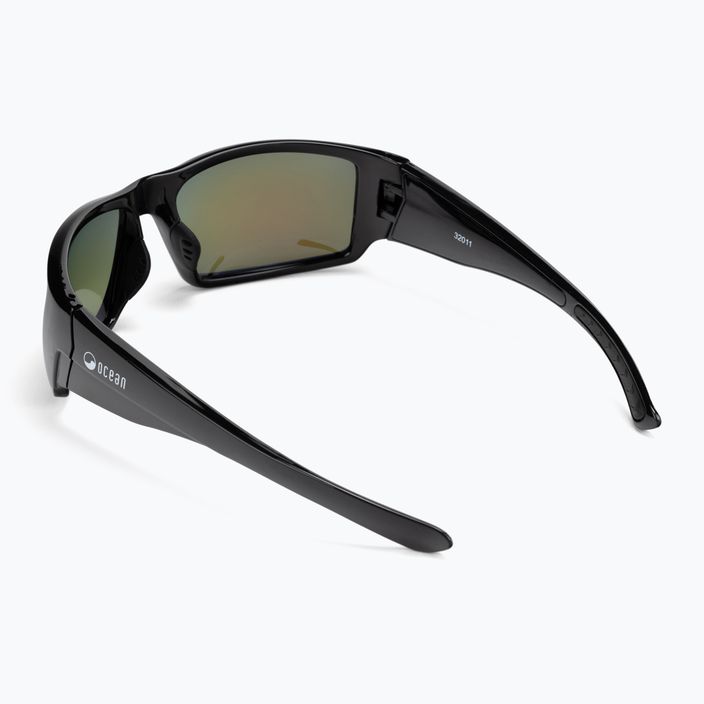 Okulary przeciwsłoneczne Ocean Sunglasses Aruba shiny black/revo blue 2
