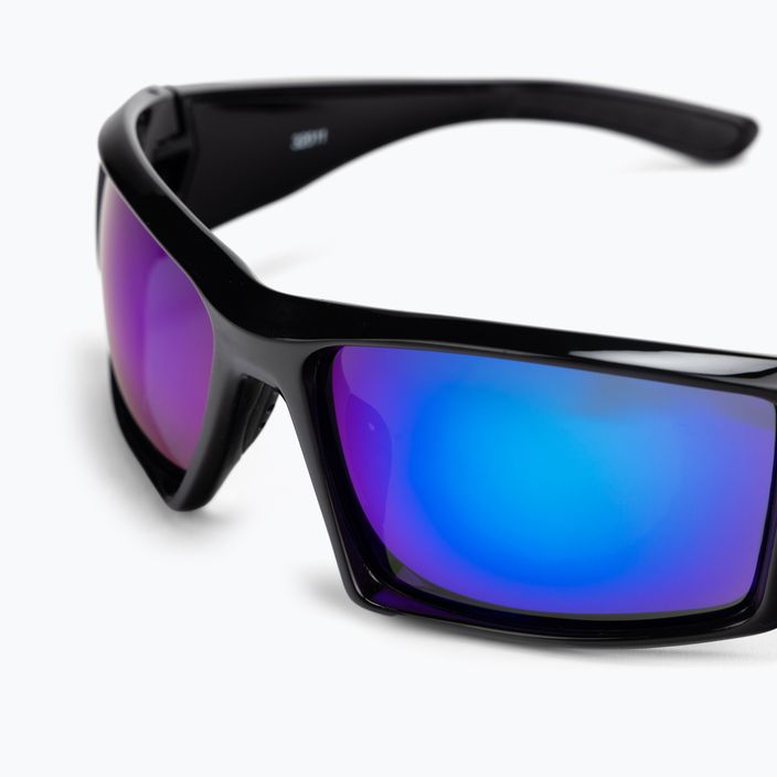 Okulary przeciwsłoneczne Ocean Sunglasses Aruba shiny black/revo blue 5
