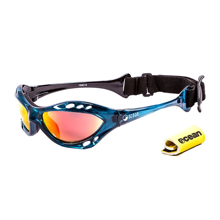 Okulary przeciwsłoneczne Ocean Sunglasses Cumbuco transparent blue/revo red 2