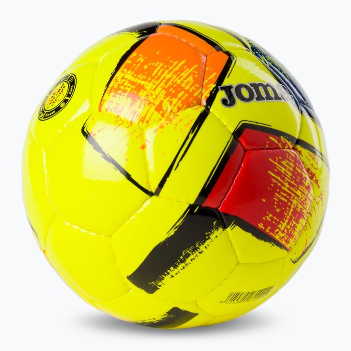 Piłka do piłki nożnej Joma Dali II fluor yellow rozmiar 5 2