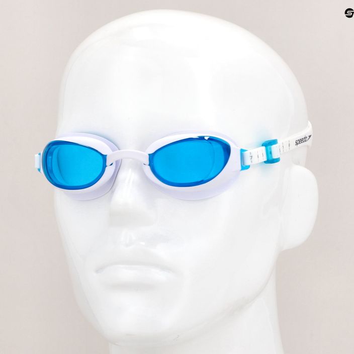 Okulary do pływania damskie Speedo Aquapure Female white/blue 6