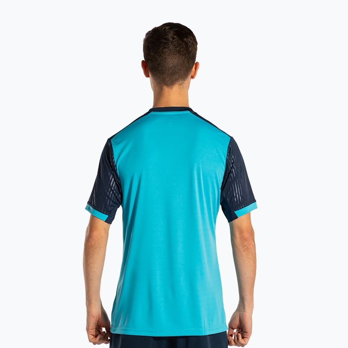 Koszulka tenisowa męska Joma Montreal fluor turquoise/navy 4