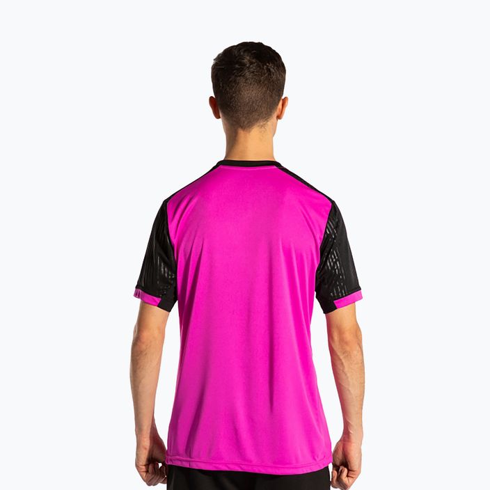 Koszulka tenisowa męska Joma Montreal fluorescent pink/black 3