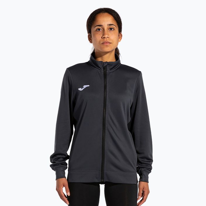 Bluza do biegania damska Joma Winner II Full Zip anthracite