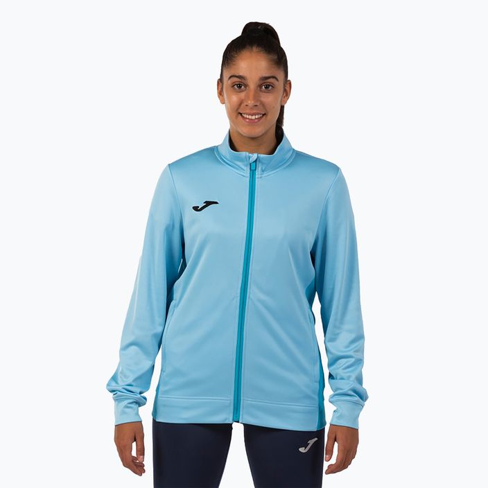 Bluza do biegania damska Joma Winner II Full Zip sky blue