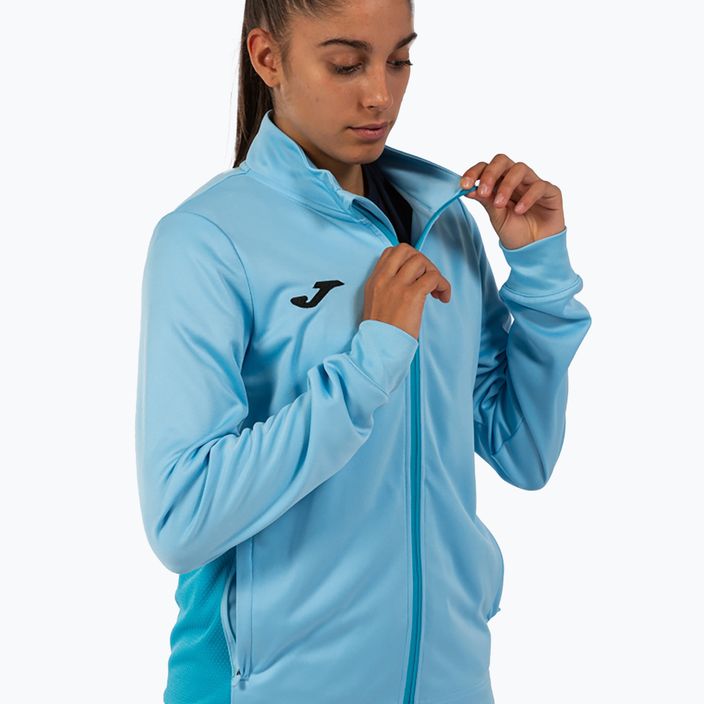 Bluza do biegania damska Joma Winner II Full Zip sky blue 3