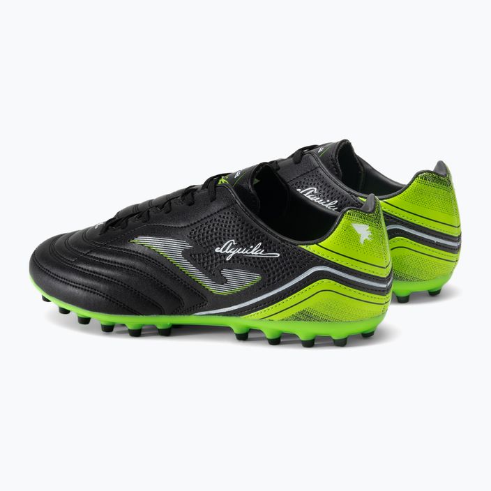 Buty piłkarskie męskie Joma Aguila 2231 AG negro/verde fluor 3