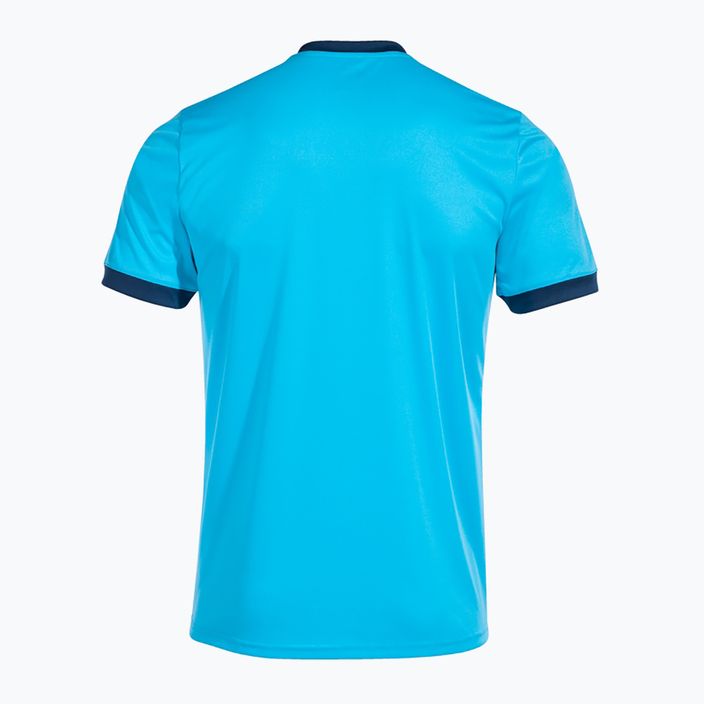Koszulka tenisowa męska Joma Court fluor turquoise/navy 2