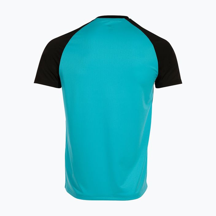 Koszulka do biegania męska Joma Elite X fluor turquoise/black 2