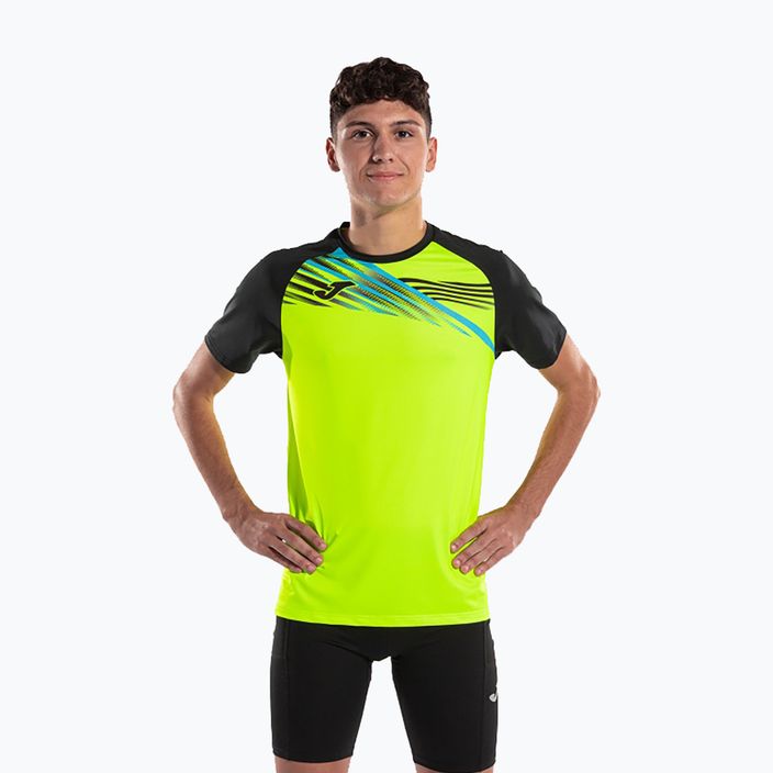 Koszulka do biegania męska Joma Elite X fluor yellow/black 3