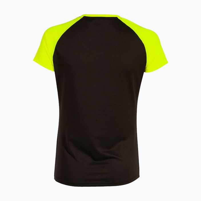 Koszulka do biegania damska Joma Elite X black/fluor yellow 2