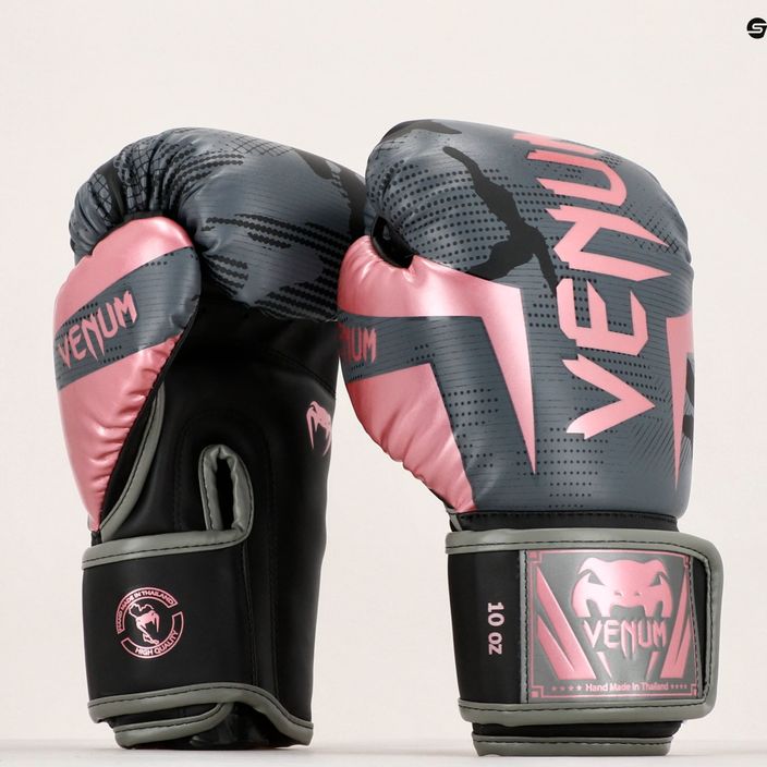 Rękawice bokserskie Venum Elite black/pink gold 13
