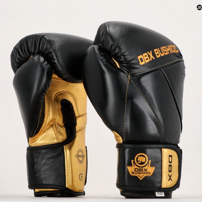Rękawice bokserskie DBX BUSHIDO ze skóry naturalnej czarne B-2v14 12