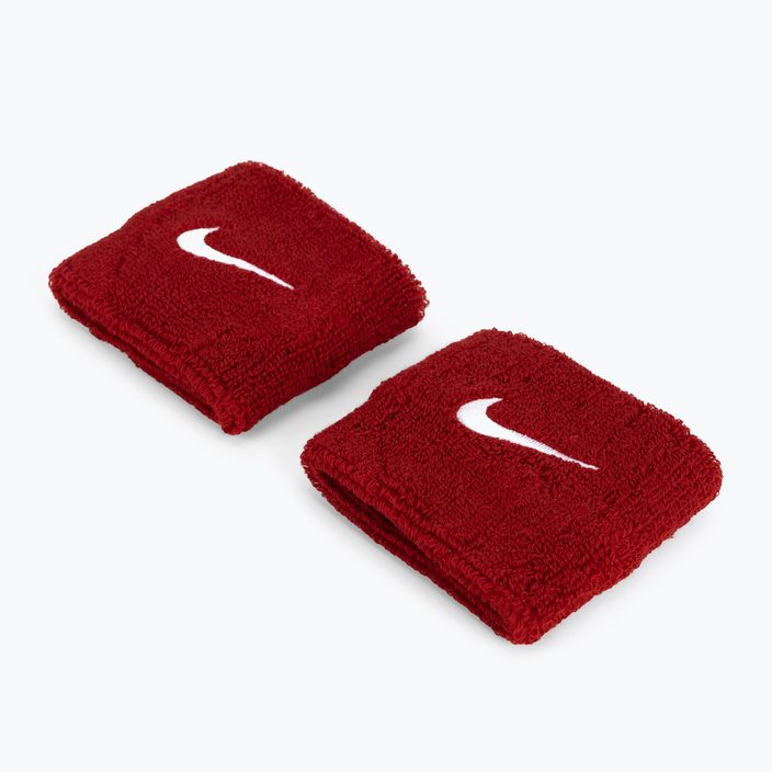 Frotki na nadgarstek Nike Swoosh Wristbands 2 szt. varsity red/white