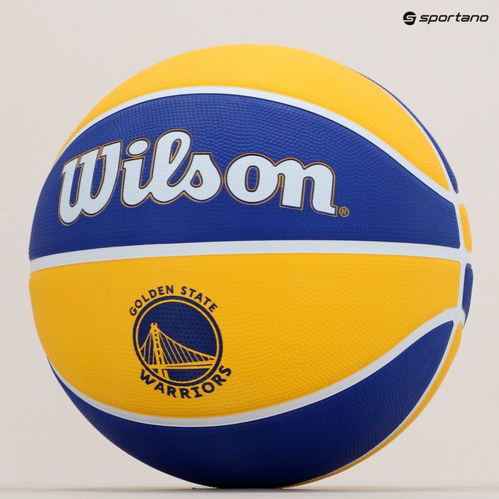 Piłka do koszykówki Wilson NBA Team Tribute Golden State Warriors blue rozmiar 7 6