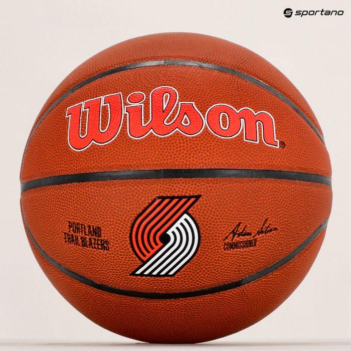 Piłka do koszykówki Wilson NBA Team Alliance Portland Trail Blazers brown rozmiar 7 6