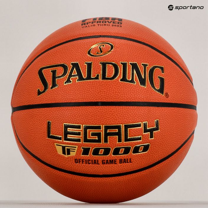 Piłka do koszykówki Spalding TF-1000 Legacy Logo FIBA pomarańczowa rozmiar 7 5