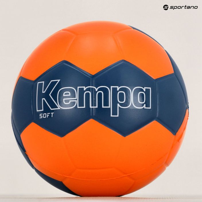 Piłka do piłki ręcznej Kempa Soft zimna szara/neonowa pomarańczowa rozmiar 0 6