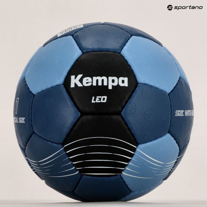 Piłka do piłki ręcznej dziecięca Kempa Leo niebieska/czarna rozmiar 1 6
