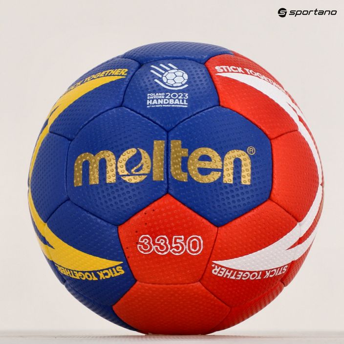 Piłka do piłki ręcznej Molten H2X3350-M3Z czerwona/niebieska rozmiar 2 7