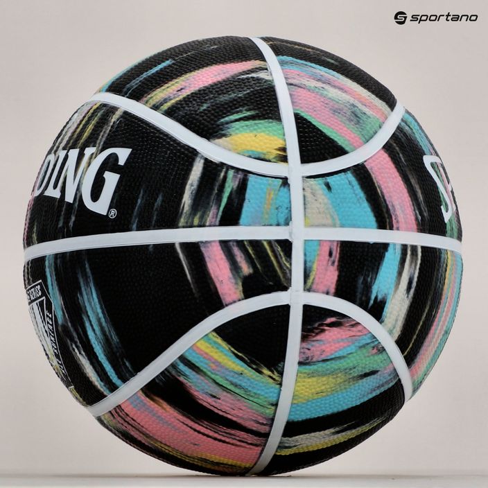 Piłka do koszykówki Spalding Marble czarna/pastelowa rozmiar 7 5