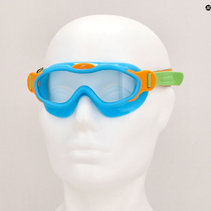 Maska do pływania dziecięca Speedo Sea Squad Mask Jr azure blue/fluo green/fluo orange/clear 8