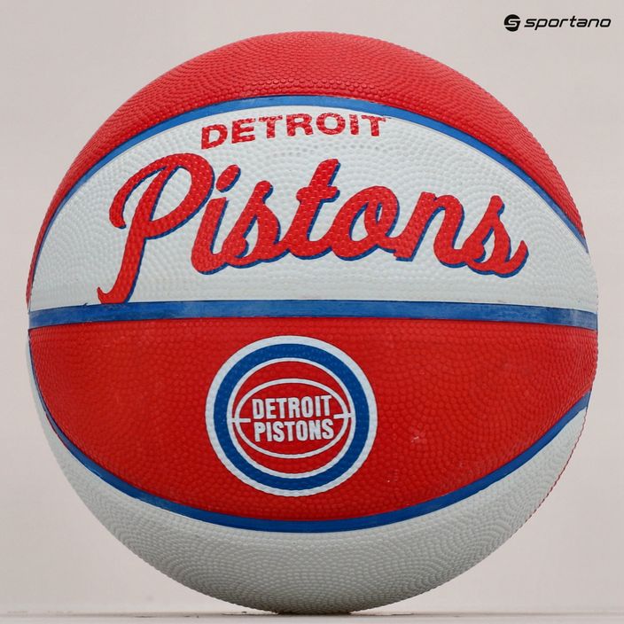 Piłka do koszykówki dziecięca Wilson NBA Team Retro Mini Detroit Pistons blue rozmiar 3 5