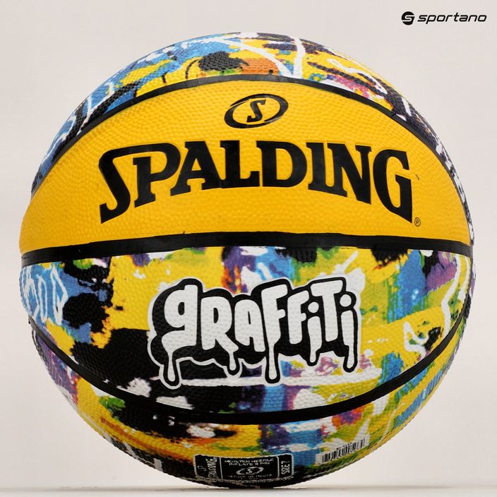 Piłka do koszykówki Spalding Graffiti zielona/żółta rozmiar 7 6