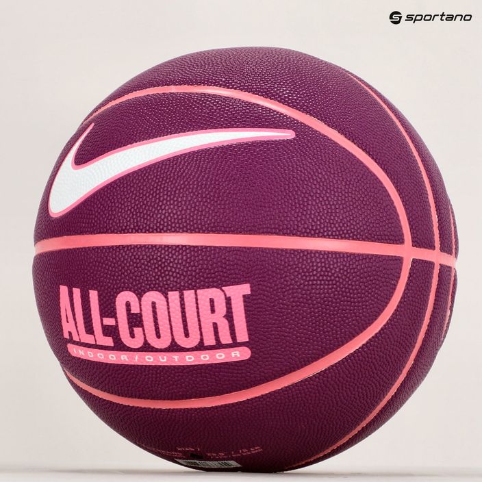 Piłka do koszykówki Nike Everyday All Court 8P Deflated viotech/pinksicle/white rozmiar 7 5
