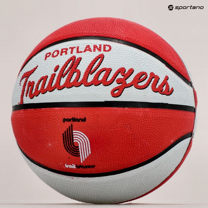 Piłka do koszykówki dziecięca Wilson NBA Team Retro Mini Portland Trail Blazers red rozmiar 3 5