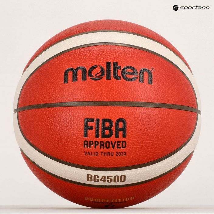 Piłka do koszykówki Molten B7G4500-PL FIBA orange/ivory rozmiar 7 7