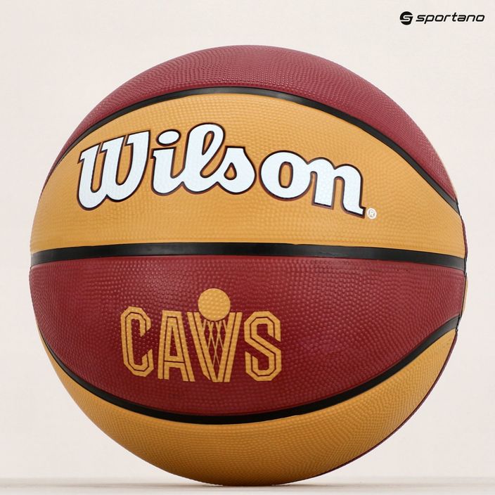 Piłka do koszykówki Wilson NBA Team Tribute Cleveland Cavaliers brown rozmiar 7 4