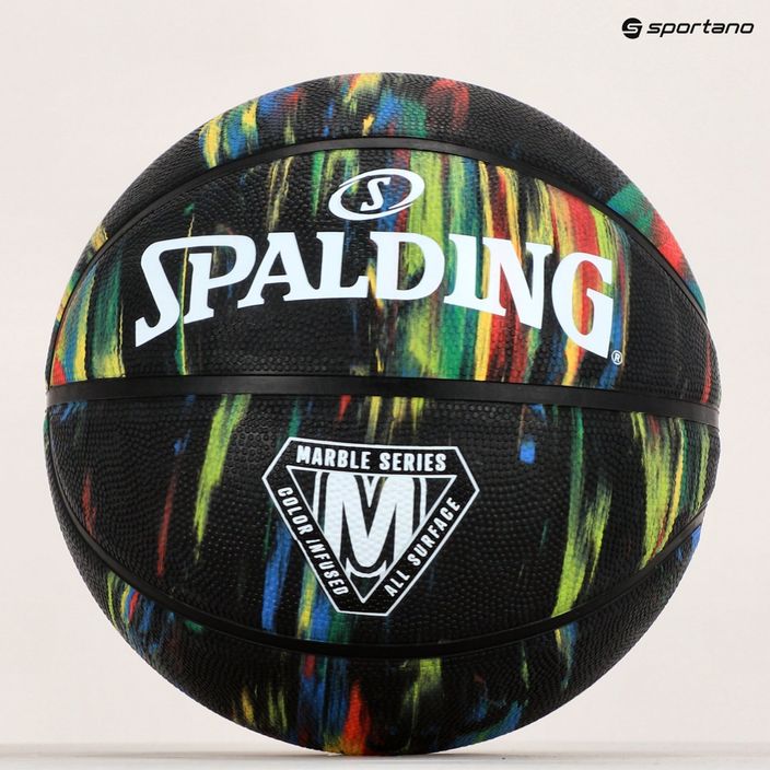 Piłka do koszykówki Spalding Marble czarna rozmiar 7 5