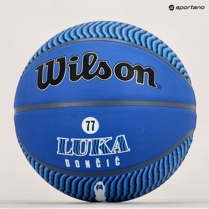 Piłka do koszykówki Wilson NBA Player Icon Outdoor Luka blue rozmiar 7 10