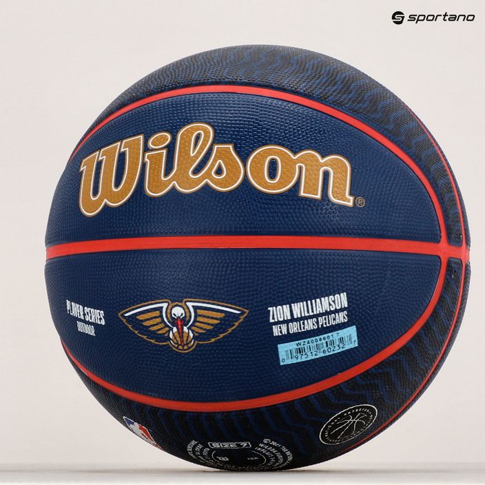 Piłka do koszykówki Wilson NBA Player Icon Outdoor Zion navy blue rozmiar 7 10